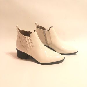 White ankle boots